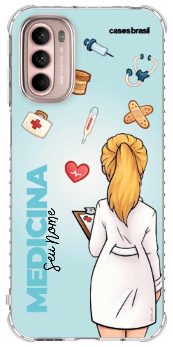Capinha para celular Medicina - Boneca Profissão Com Fundo