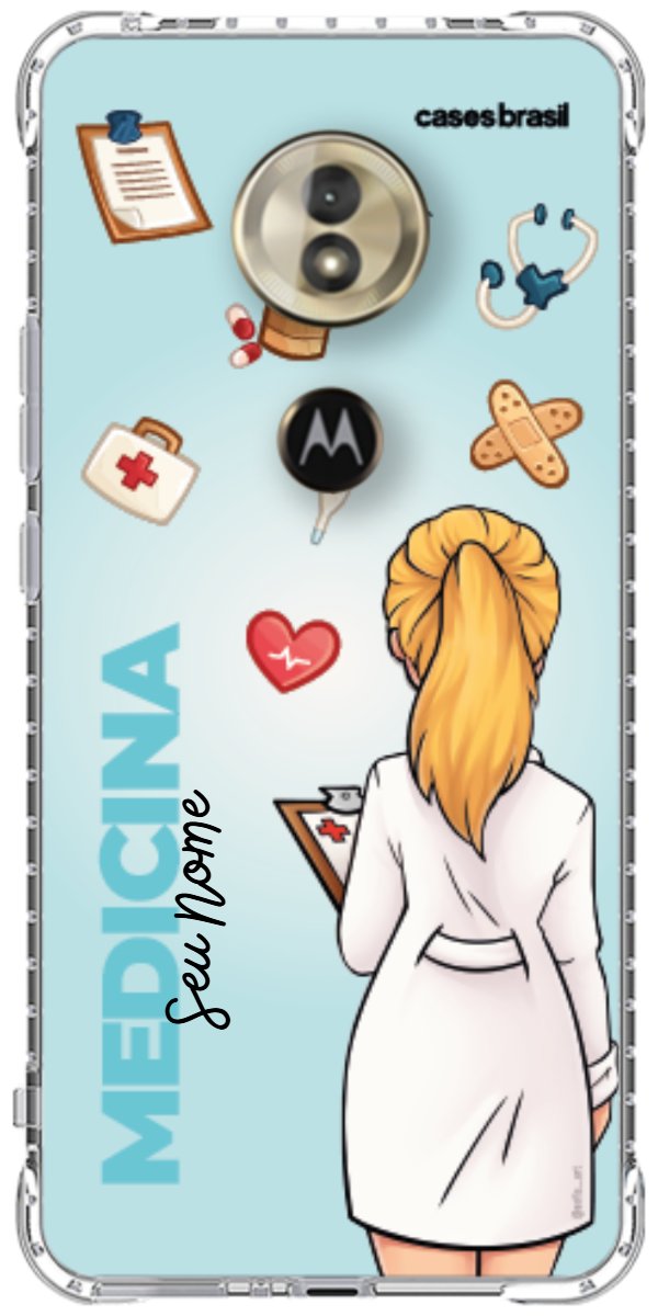 Capinha para celular Medicina - Boneca Profissão Com Fundo