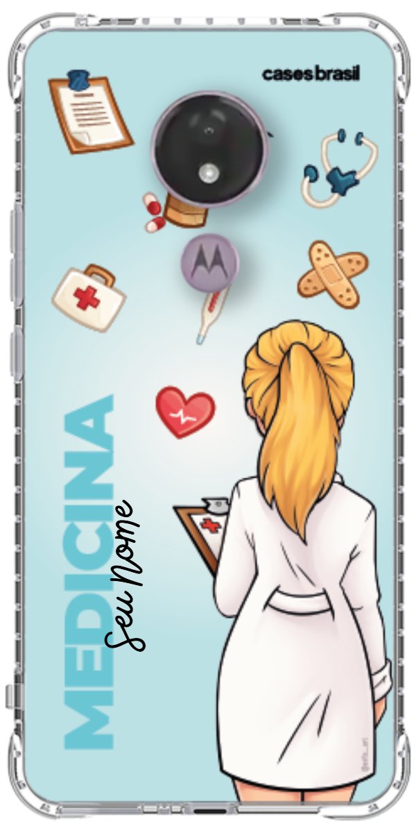 Capinha para celular Medicina - Boneca Profissão Com Fundo
