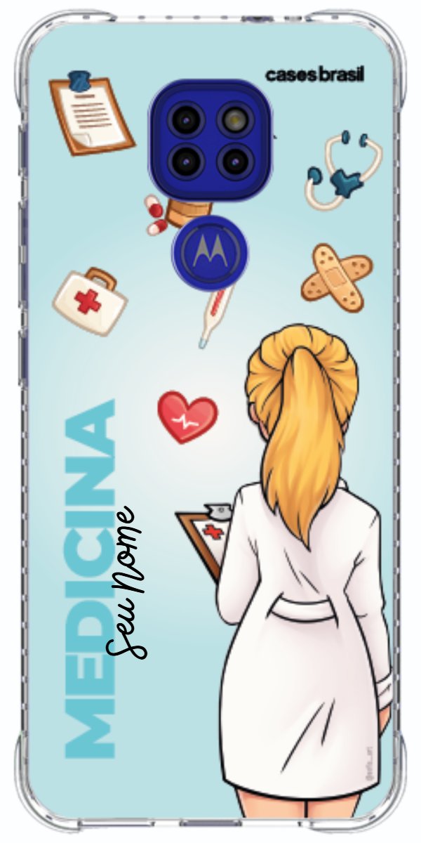 Capinha para celular Medicina - Boneca Profissão Com Fundo
