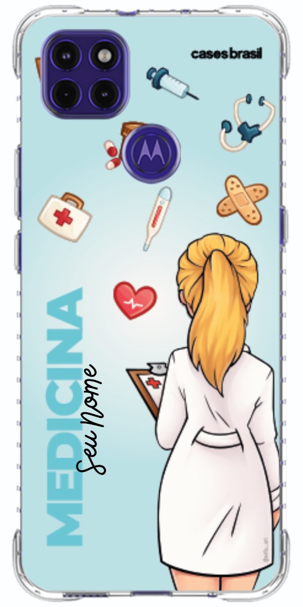 Capinha para celular Medicina - Boneca Profissão Com Fundo