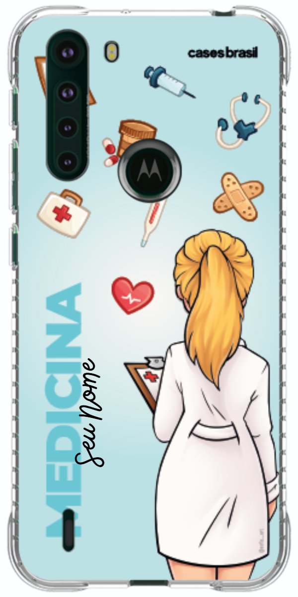 Capinha para celular Medicina - Boneca Profissão Com Fundo