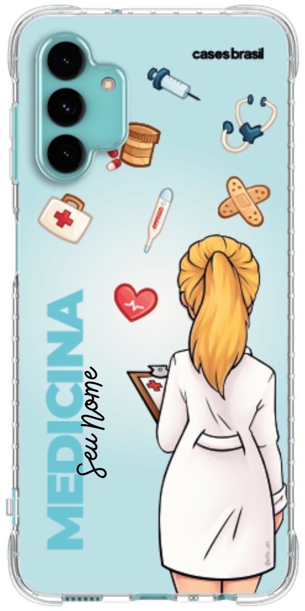 Capinha para celular Medicina - Boneca Profissão Com Fundo