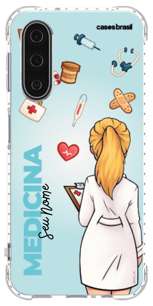 Capinha para celular Medicina - Boneca Profissão Com Fundo