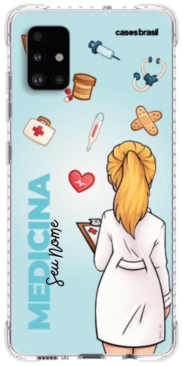 Capinha para celular Medicina - Boneca Profissão Com Fundo