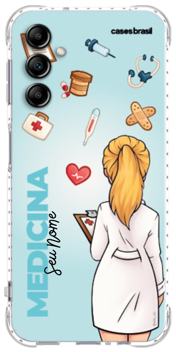 Capinha para celular Medicina - Boneca Profissão Com Fundo