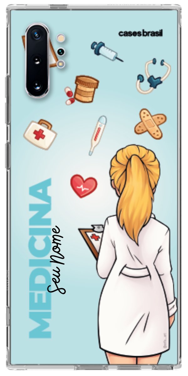 Capinha para celular Medicina - Boneca Profissão Com Fundo