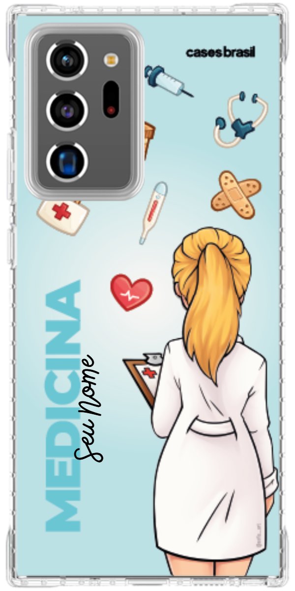 Capinha para celular Medicina - Boneca Profissão Com Fundo