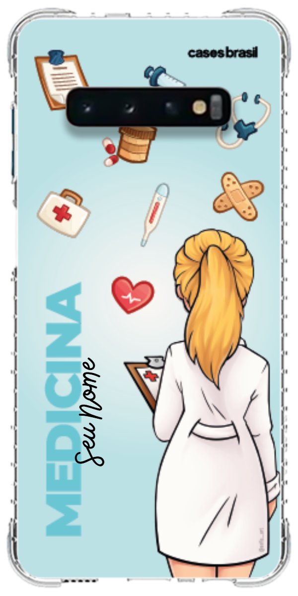 Capinha para celular Medicina - Boneca Profissão Com Fundo