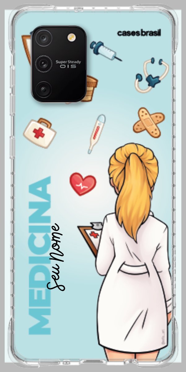 Capinha para celular Medicina - Boneca Profissão Com Fundo