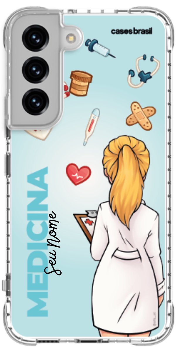 Capinha para celular Medicina - Boneca Profissão Com Fundo