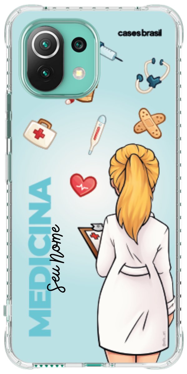 Capinha para celular Medicina - Boneca Profissão Com Fundo