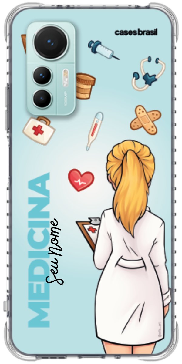 Capinha para celular Medicina - Boneca Profissão Com Fundo