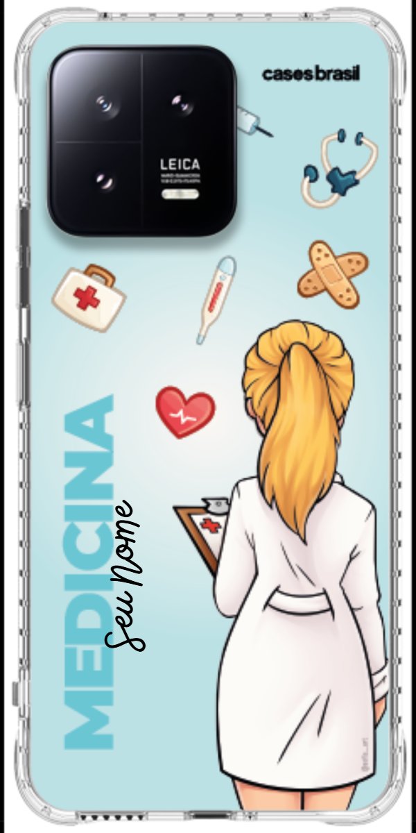 Capinha para celular Medicina - Boneca Profissão Com Fundo