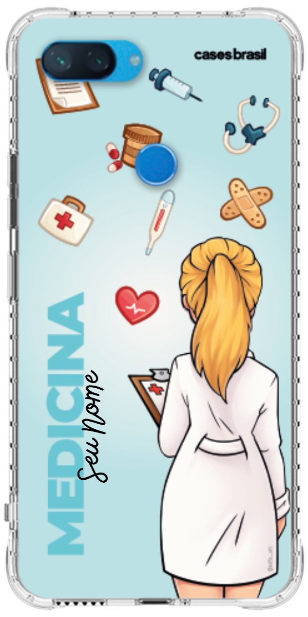 Capinha para celular Medicina - Boneca Profissão Com Fundo