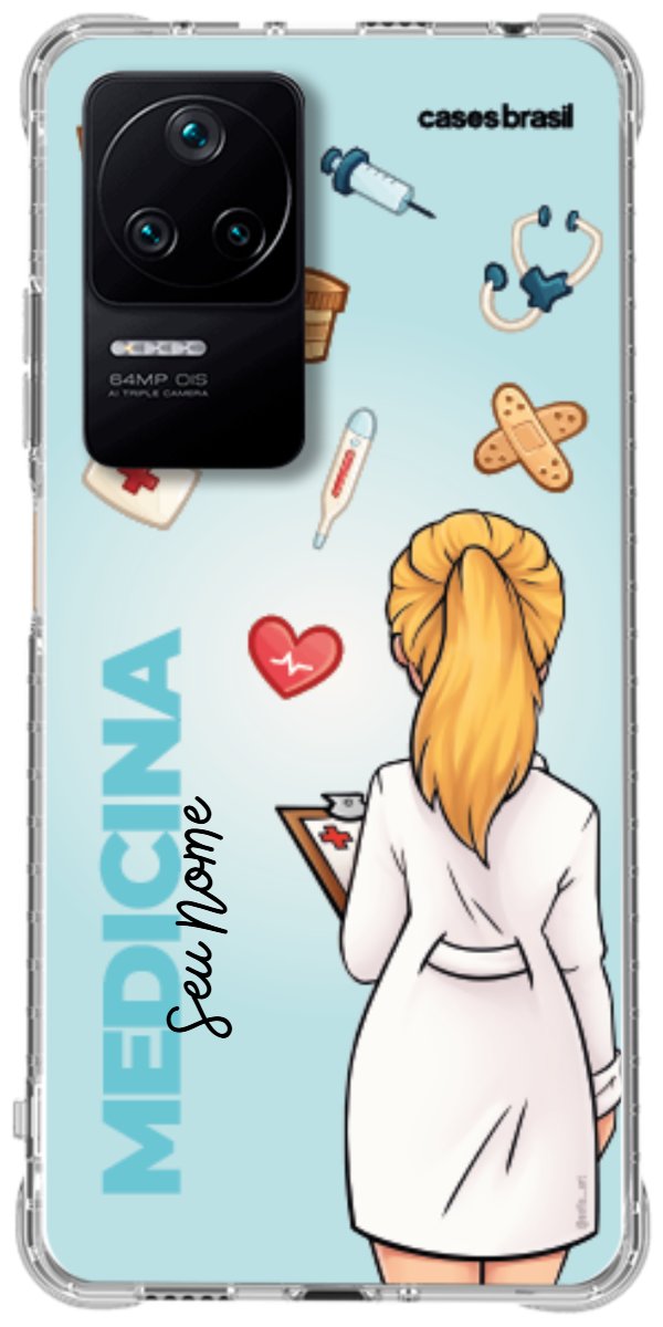 Capinha para celular Medicina - Boneca Profissão Com Fundo