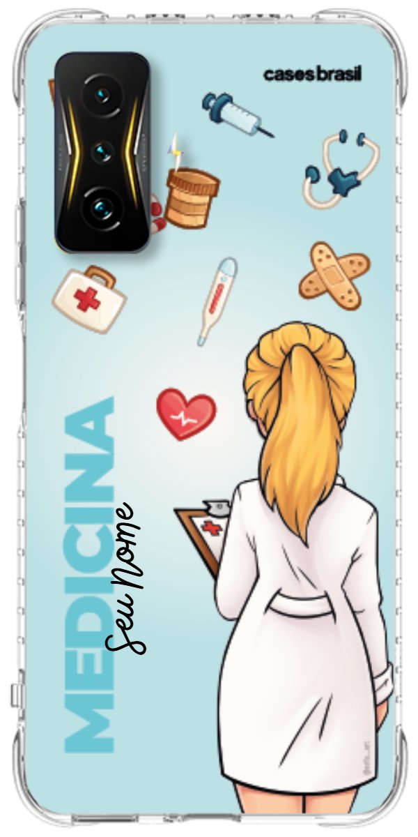 Capinha para celular Medicina - Boneca Profissão Com Fundo