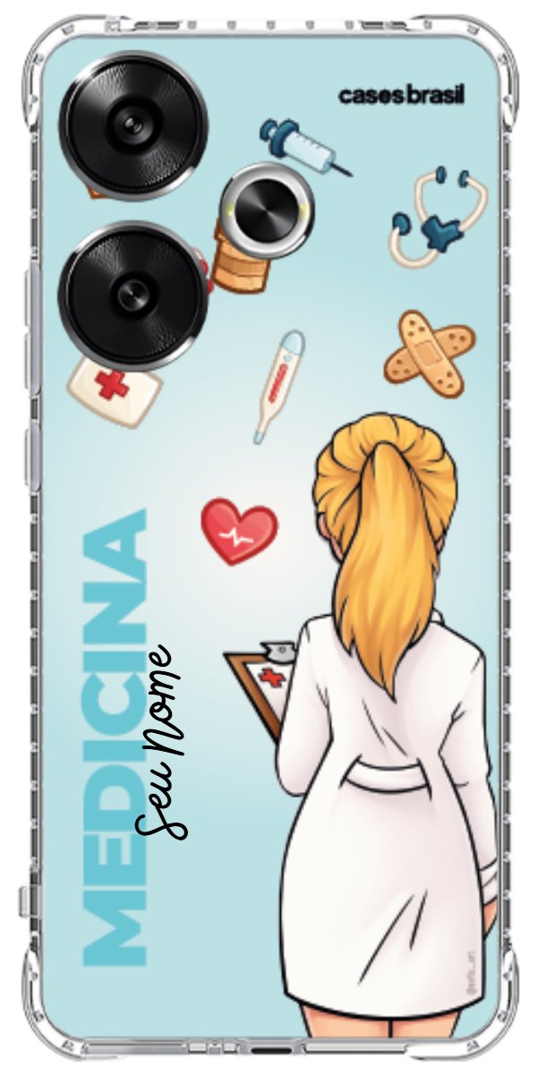 Capinha para celular Medicina - Boneca Profissão Com Fundo