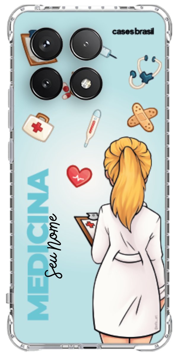 Capinha para celular Medicina - Boneca Profissão Com Fundo