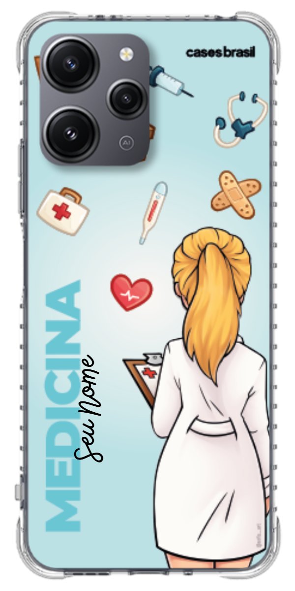 Capinha para celular Medicina - Boneca Profissão Com Fundo