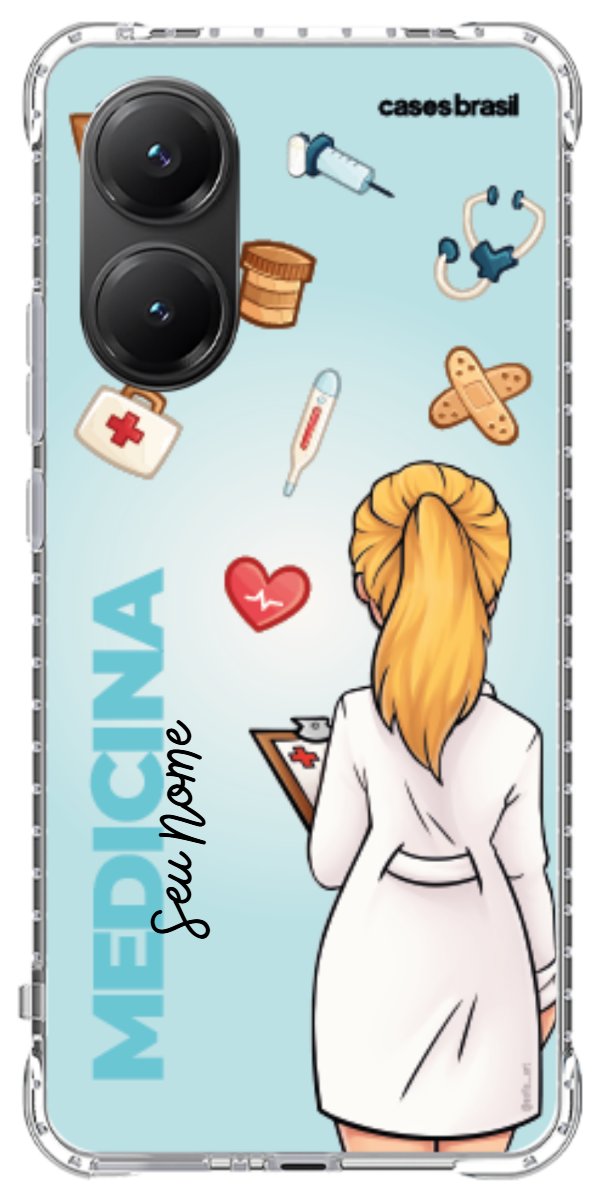 Capinha para celular Medicina - Boneca Profissão Com Fundo