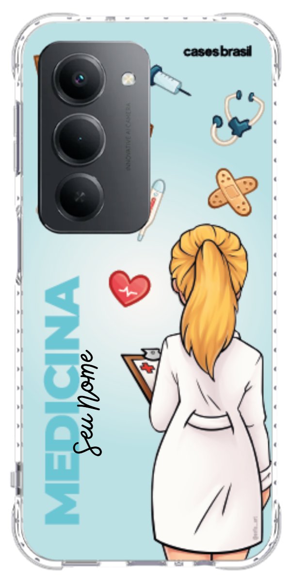 Capinha para celular Medicina - Boneca Profissão Com Fundo