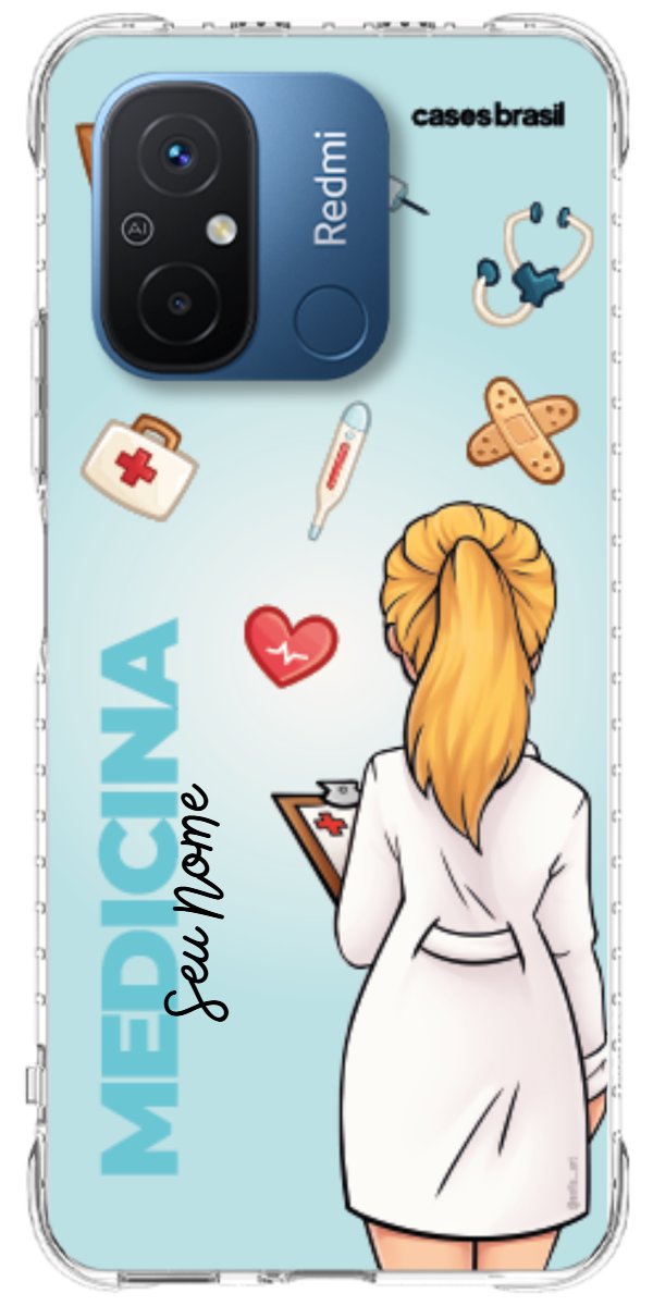 Capinha para celular Medicina - Boneca Profissão Com Fundo