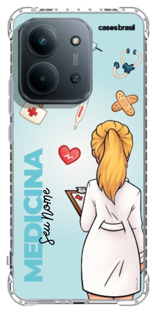 Capinha para celular Medicina - Boneca Profissão Com Fundo