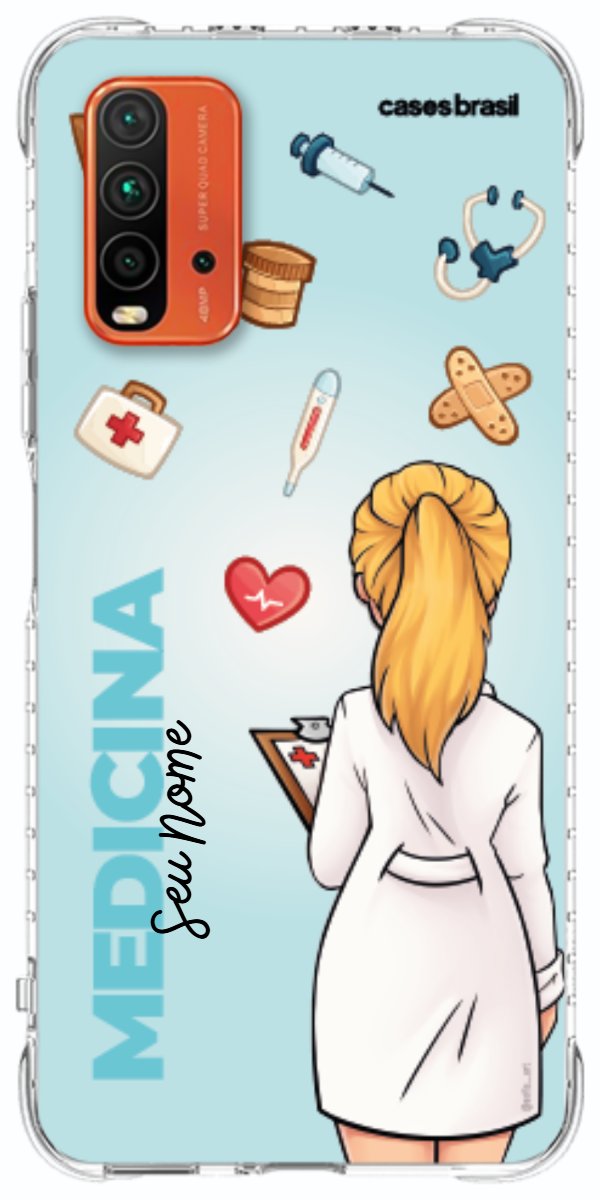 Capinha para celular Medicina - Boneca Profissão Com Fundo