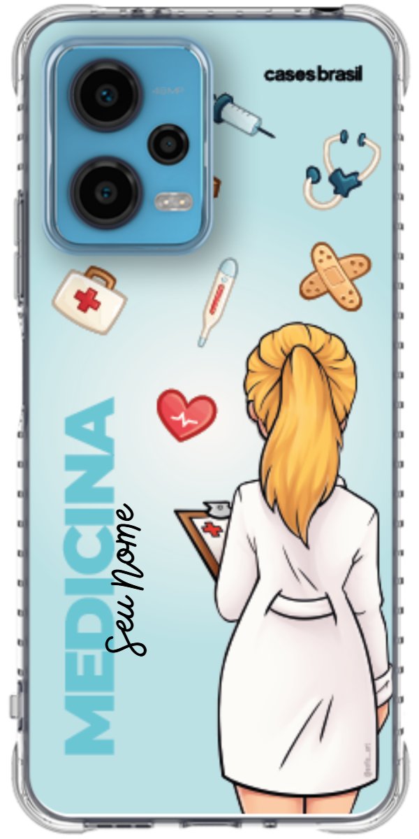 Capinha para celular Medicina - Boneca Profissão Com Fundo