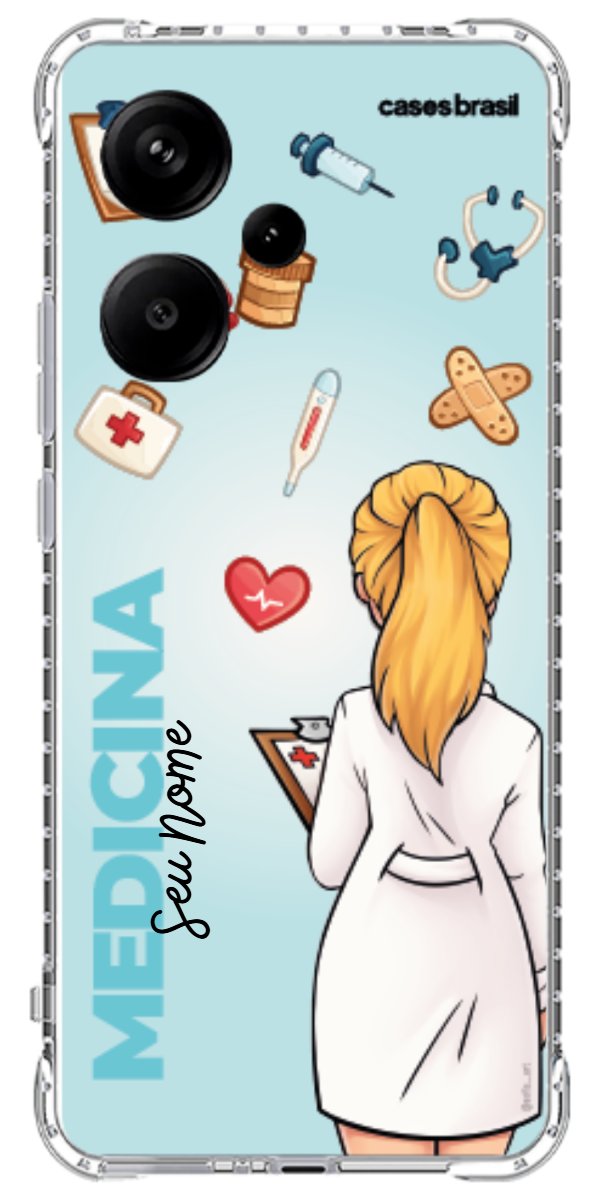 Capinha para celular Medicina - Boneca Profissão Com Fundo