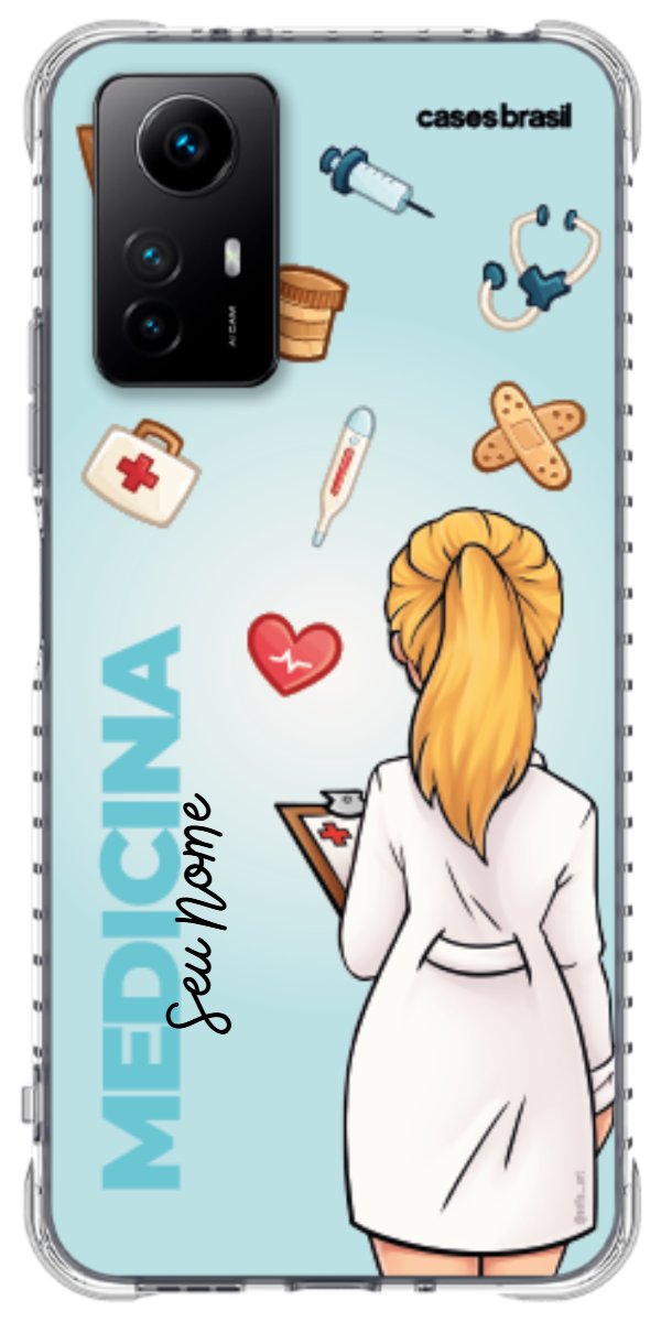 Capinha para celular Medicina - Boneca Profissão Com Fundo