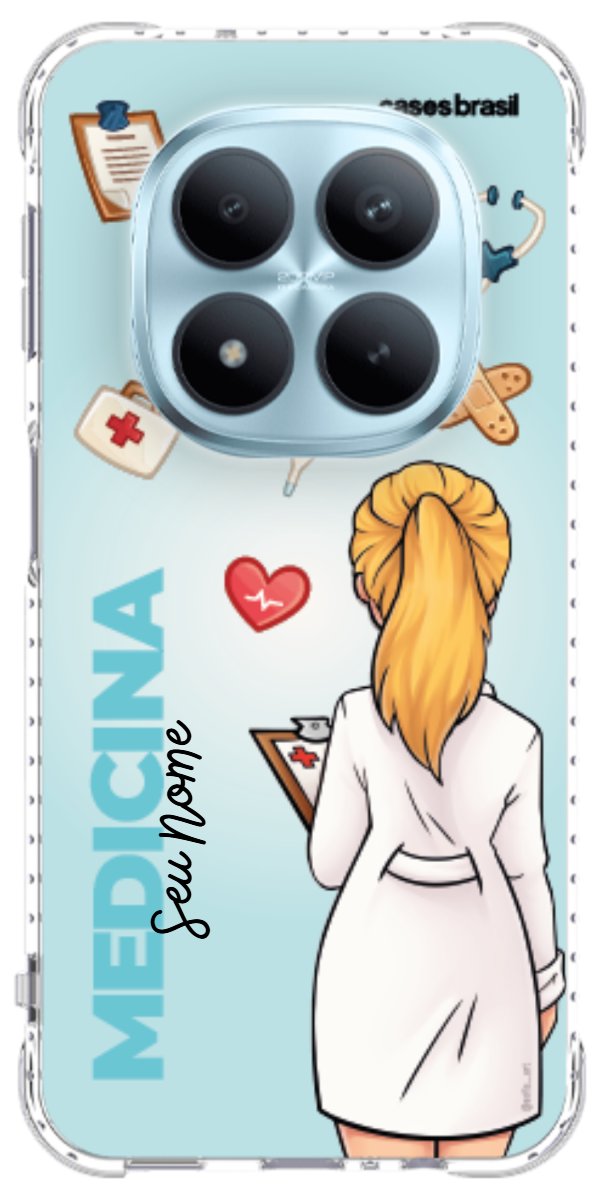 Capinha para celular Medicina - Boneca Profissão Com Fundo
