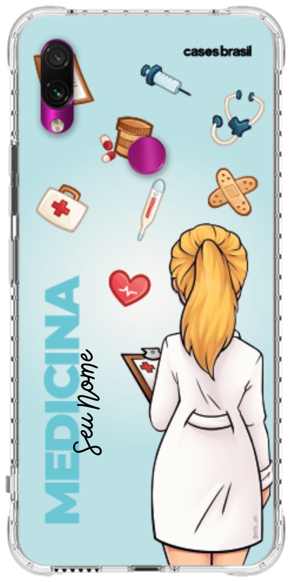 Capinha para celular Medicina - Boneca Profissão Com Fundo