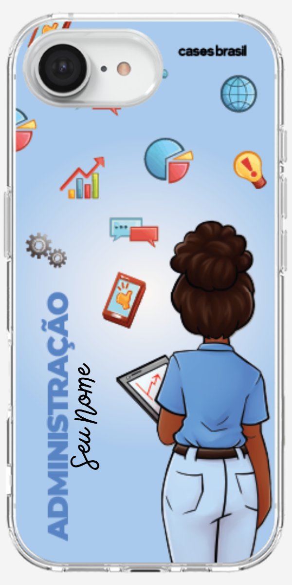 Capinha para celular Administração - Boneca Profissão Com Fundo