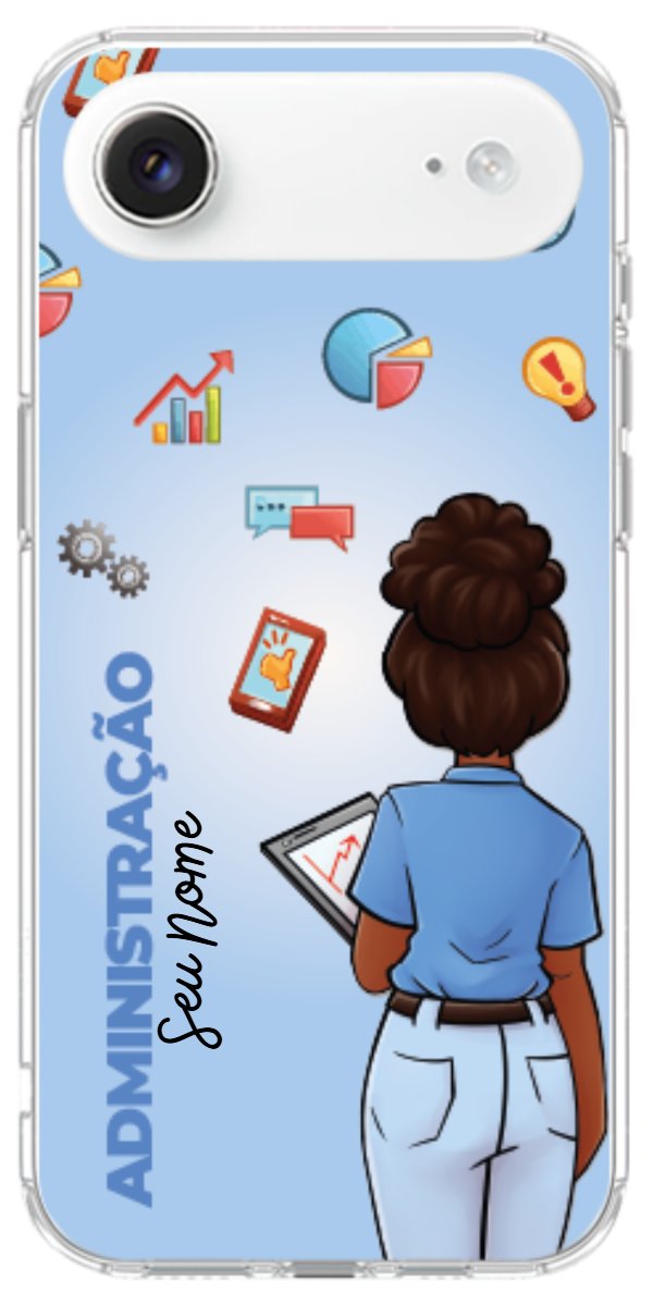 Capinha para celular Administração - Boneca Profissão Com Fundo
