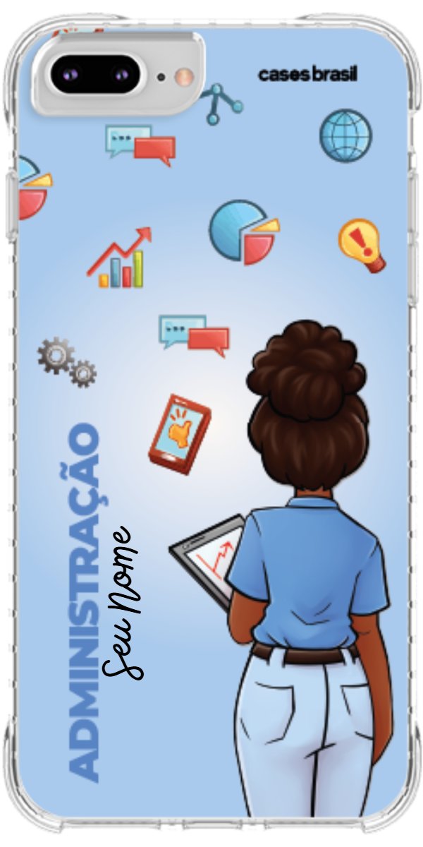 Capinha para celular Administração - Boneca Profissão Com Fundo