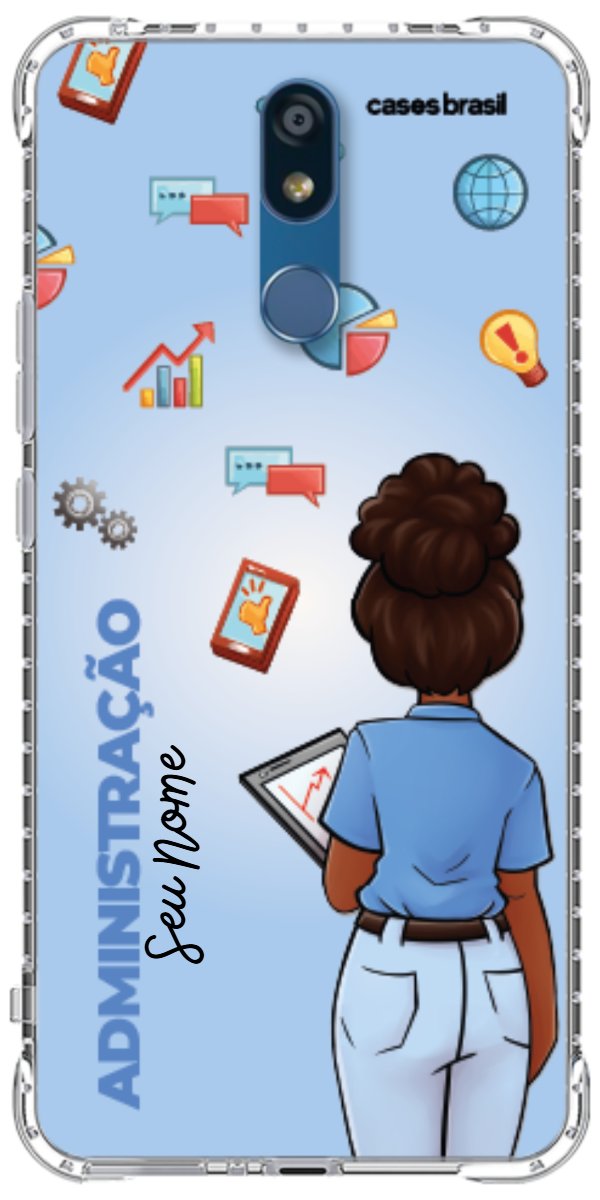 Capinha para celular Administração - Boneca Profissão Com Fundo