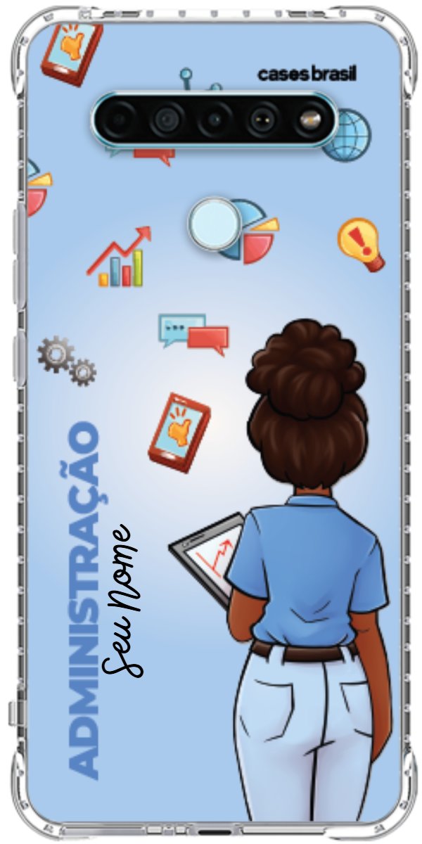 Capinha para celular Administração - Boneca Profissão Com Fundo