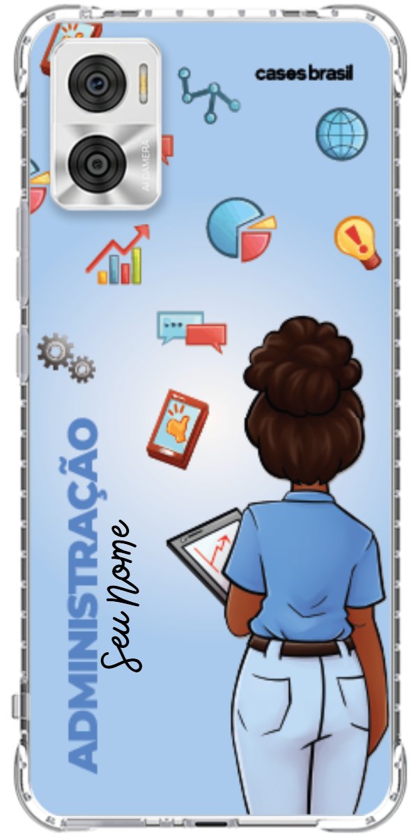 Capinha para celular Administração - Boneca Profissão Com Fundo
