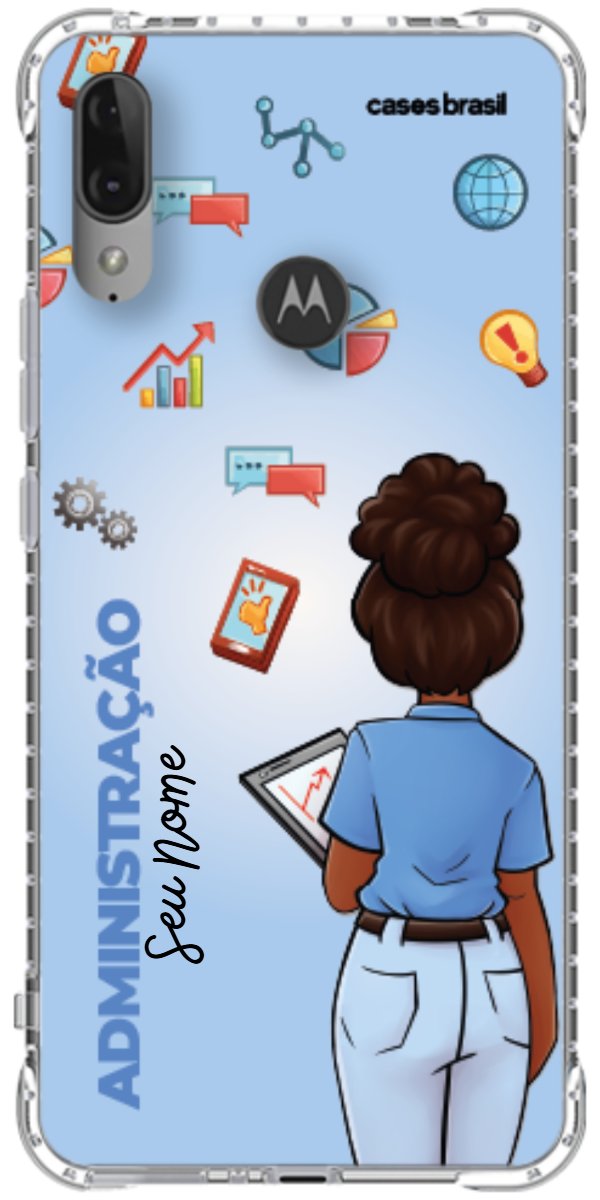 Capinha para celular Administração - Boneca Profissão Com Fundo