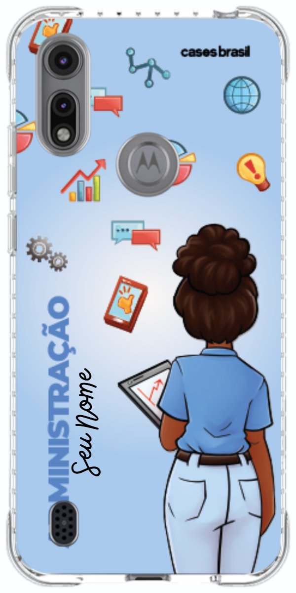Capinha para celular Administração - Boneca Profissão Com Fundo