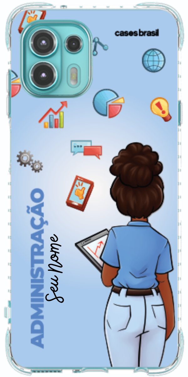 Capinha para celular Administração - Boneca Profissão Com Fundo