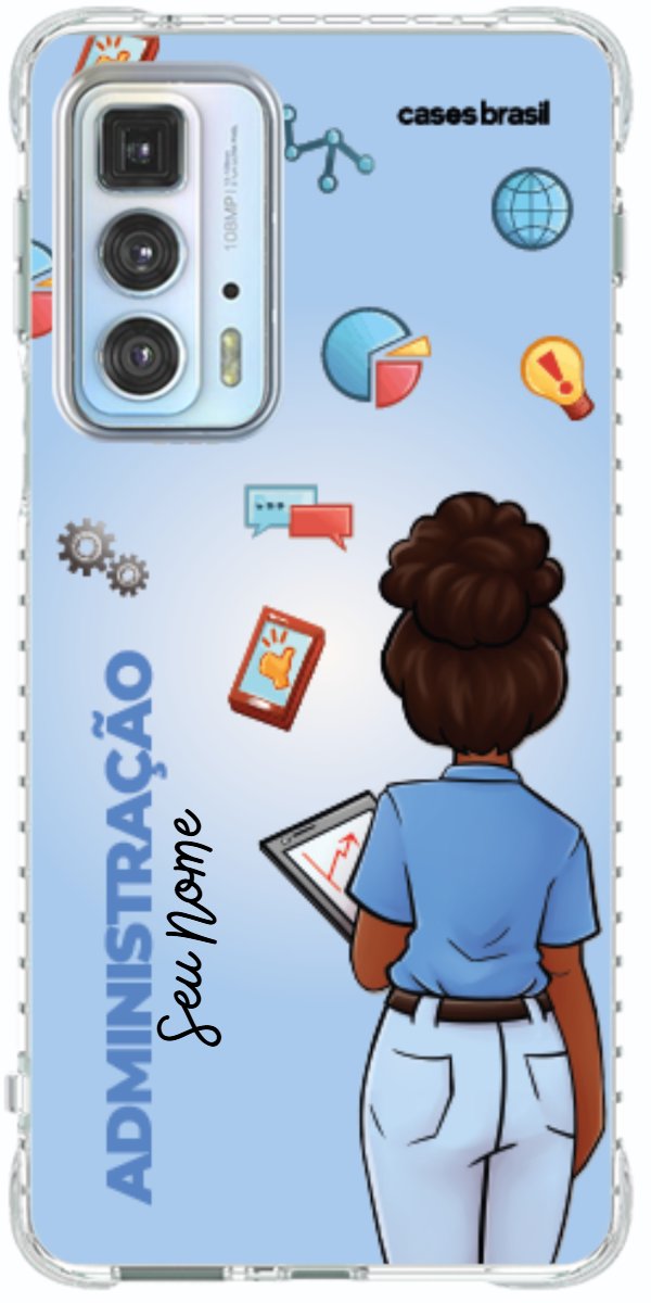 Capinha para celular Administração - Boneca Profissão Com Fundo