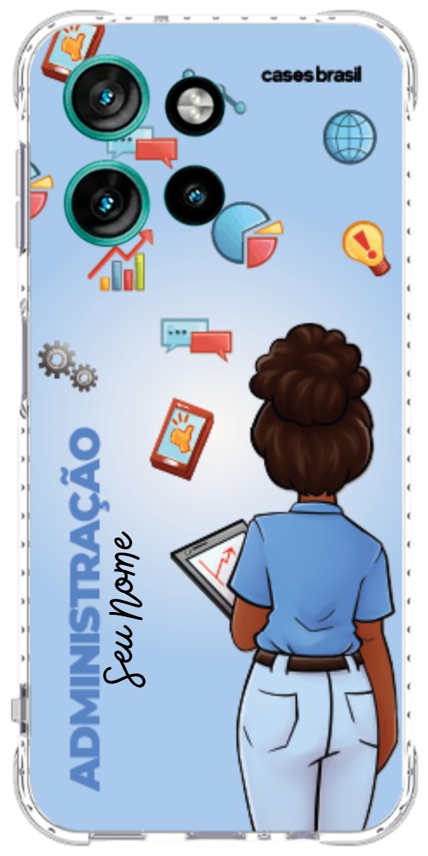 Capinha para celular Administração - Boneca Profissão Com Fundo