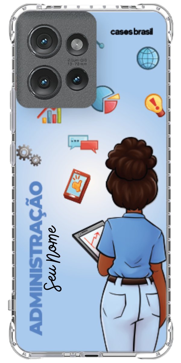 Capinha para celular Administração - Boneca Profissão Com Fundo
