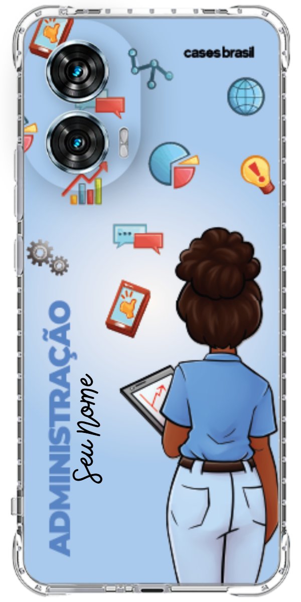 Capinha para celular Administração - Boneca Profissão Com Fundo