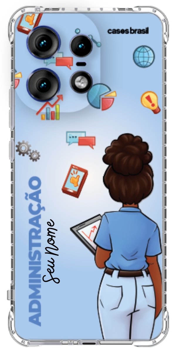 Capinha para celular Administração - Boneca Profissão Com Fundo
