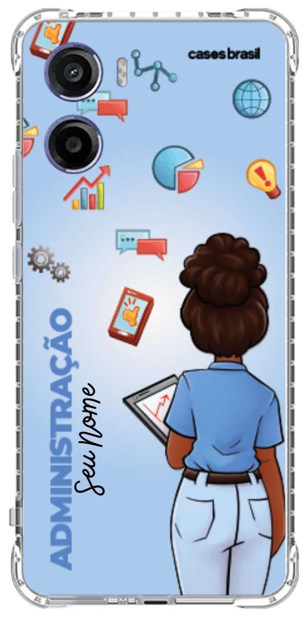 Capinha para celular Administração - Boneca Profissão Com Fundo