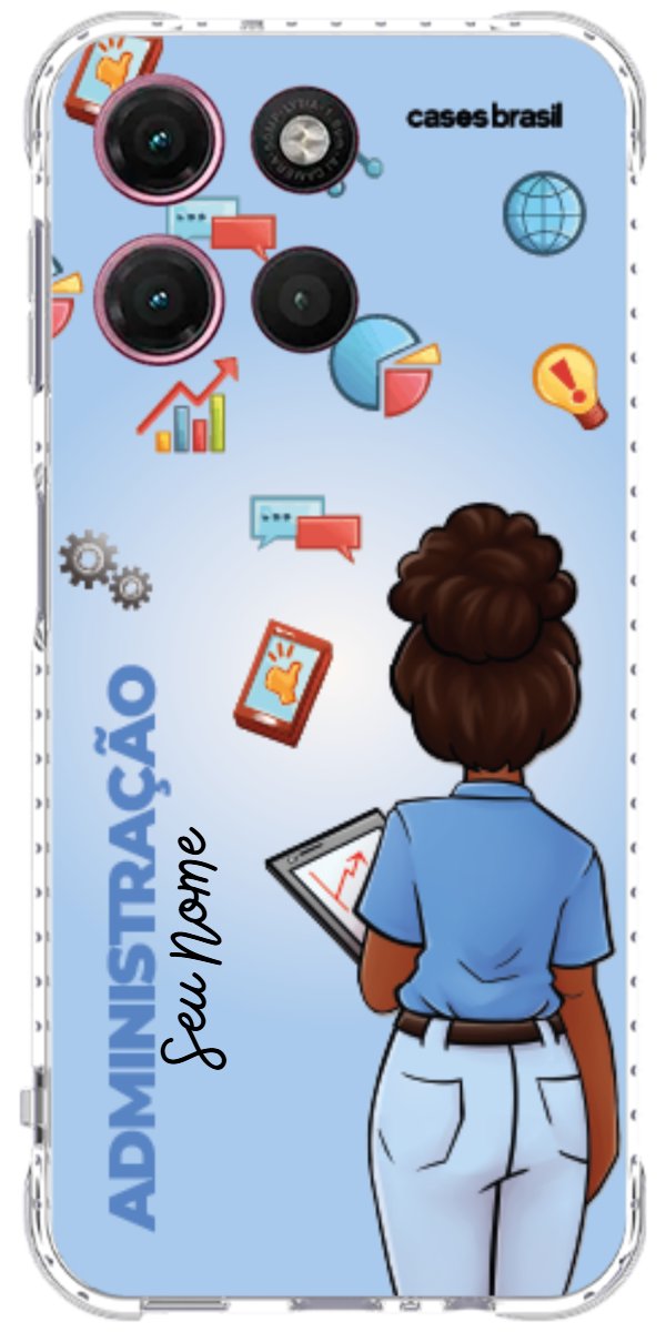 Capinha para celular Administração - Boneca Profissão Com Fundo